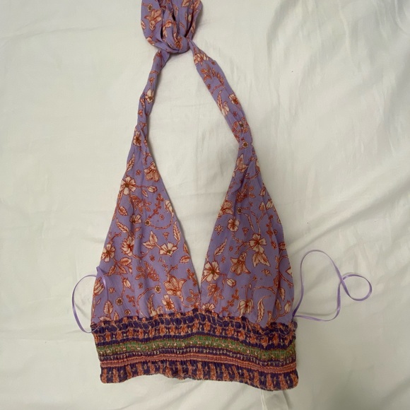 Floral print halter top - Picture 1 of 1